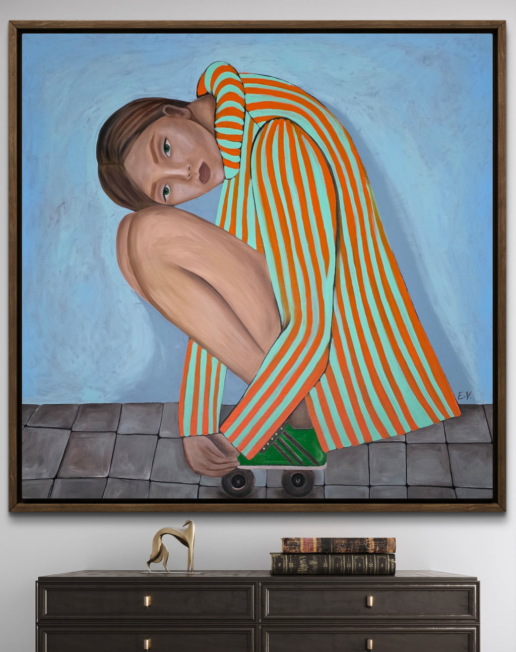 "Girl with roller blades"