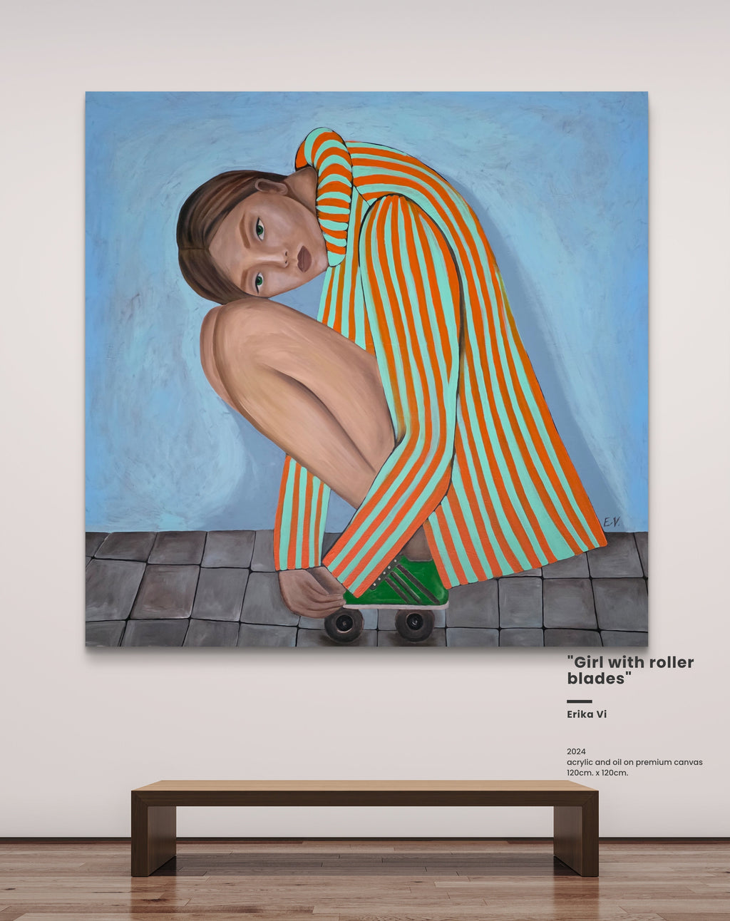 "Girl with roller blades"