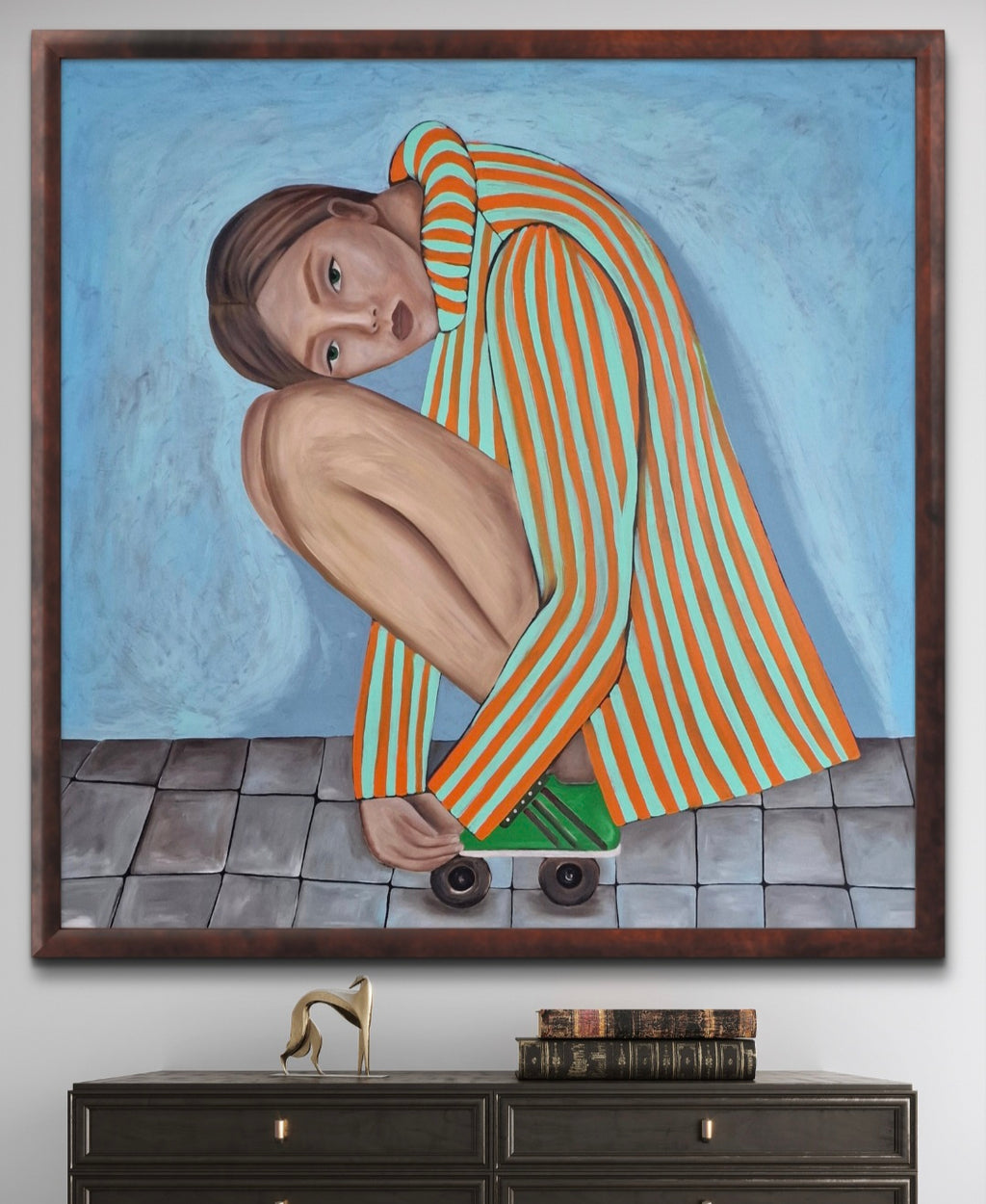 "Girl with roller blades"